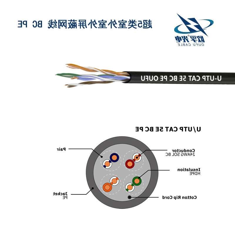 莆田市U/UTP超5类4对非屏蔽室外电缆(23AWG)