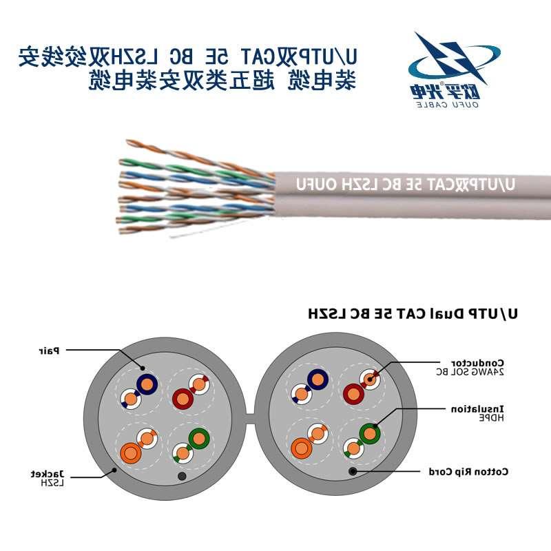 潍坊市U/UTP超五类双4对非屏蔽电缆(24AWG)